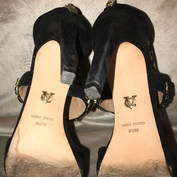 Vince Camuto Velvet Black Heels - Picture 7 of 7